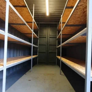 20ft High Cube Container – Anti-Condensation, Lighting & Shelving
