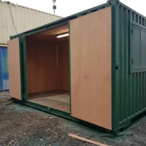 Rare Size 15×8 Ft Secure Store Or Workshop 8ft Side Doors & Security Windows