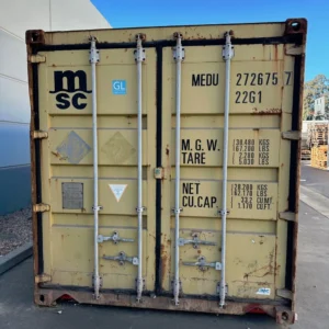 Used 20ft Conex Shipping / Storage Container – Yellow/Gold