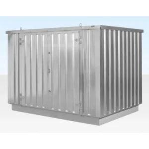 4m x 2.1m Flat Pack Container Store – Galvanised