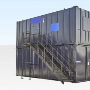 Steel Staircase With Landing & Handrails